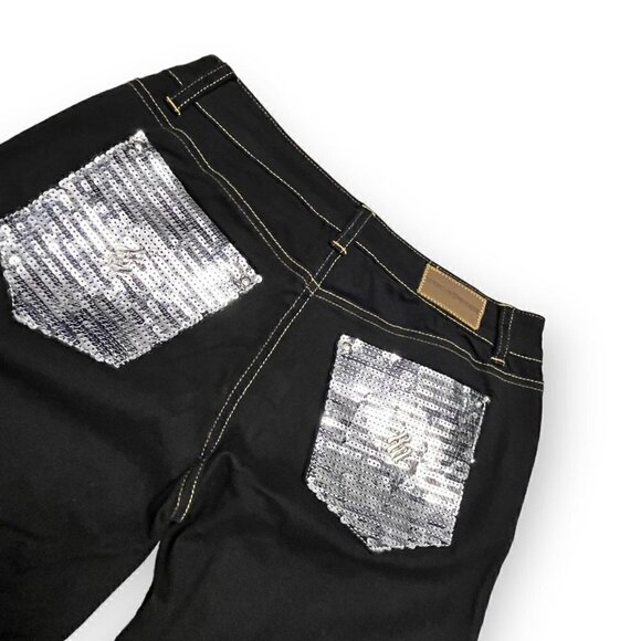 Rocawear Dark Wash Sequins Designer Denim Streetwear Jeans - Womens 5 - Picture 2 of 4